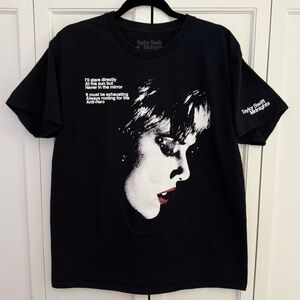 Taylor Swift Midnights Anti-Hero Lyrics Black Short Sleeve T-Shirt Size Large